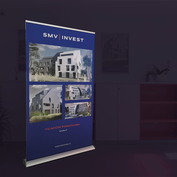 LUXUSNÍ ROLLUP //120x200<br />CM // ODOLNÝ UV TISK